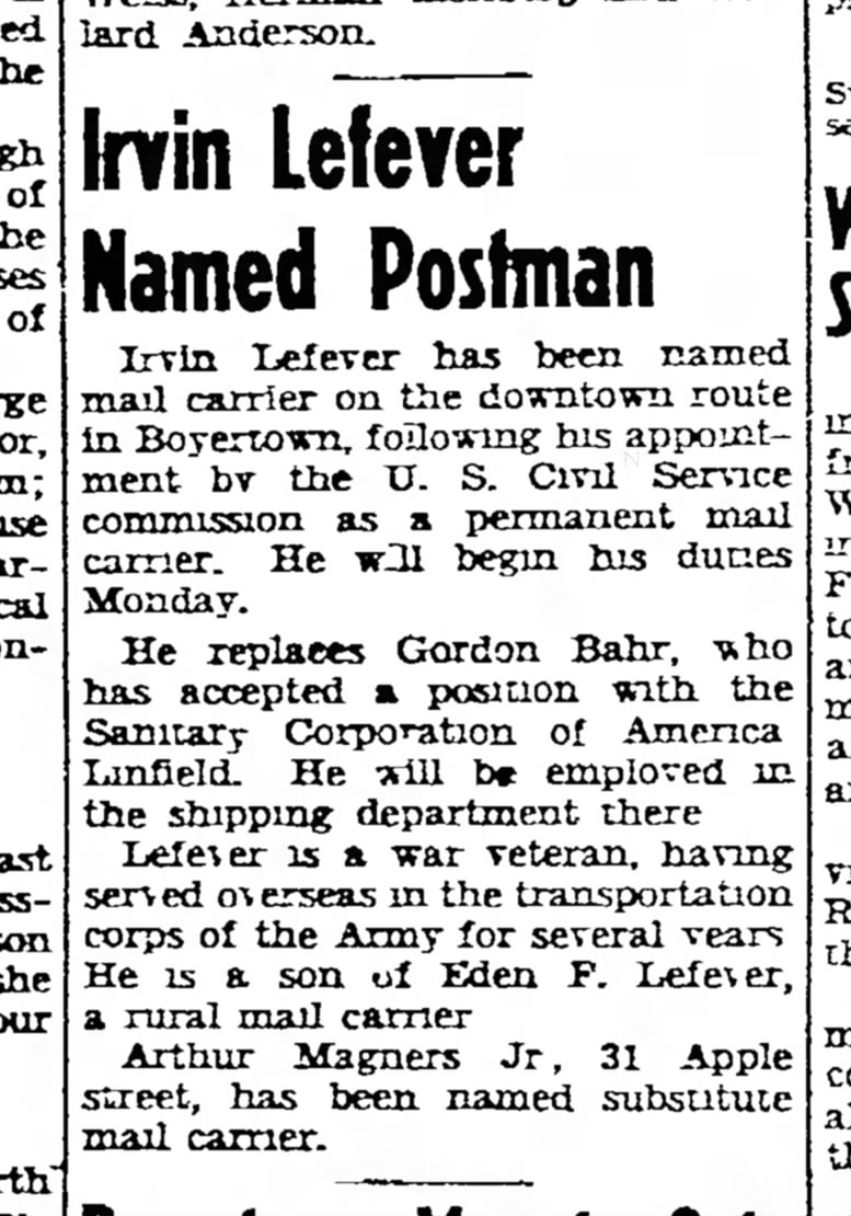 Pottstown Mercury, Pottstown, PA, 31 january 1948, page 6