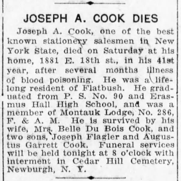 Joseph A. Cook Dies