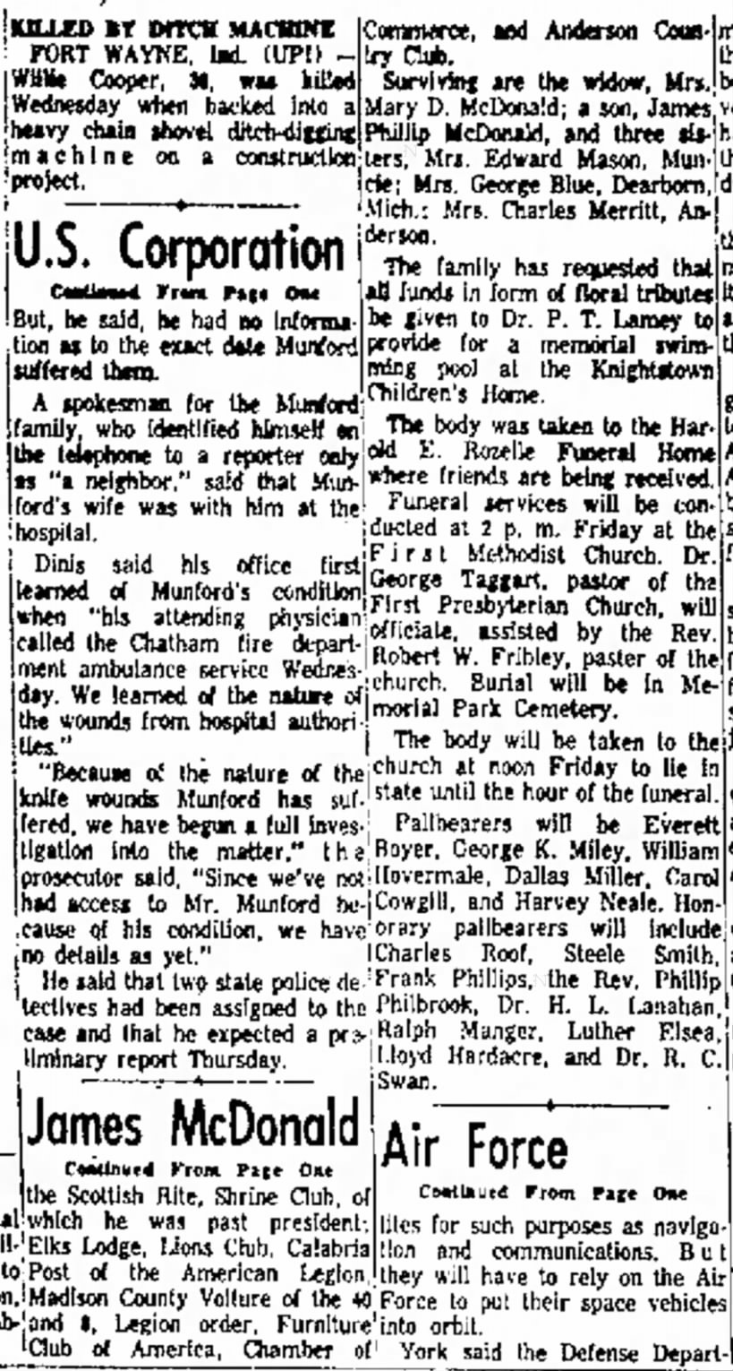 James Henry McDONALD, Anderson Herald, 24 Sep 1959, Thu, Page#2.