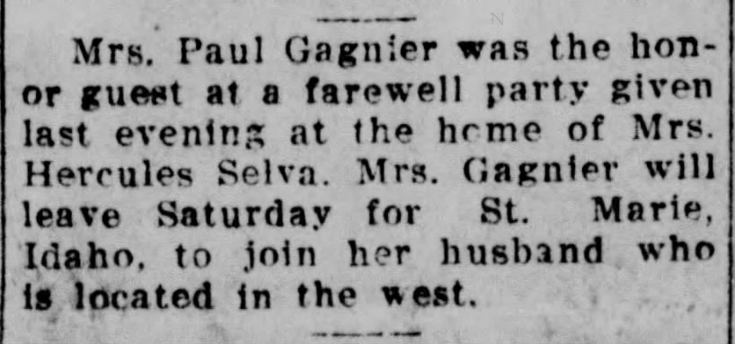 Mrs. Paul Gagnier, Hercules Salva