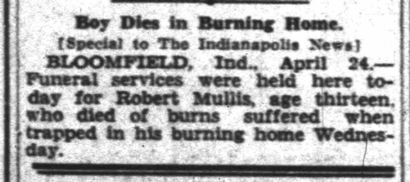 Robert H Mullis obituary