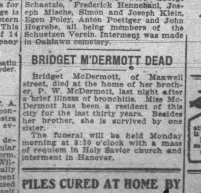 Bridget McDermott Death... hints Katie McDermott is dead as well