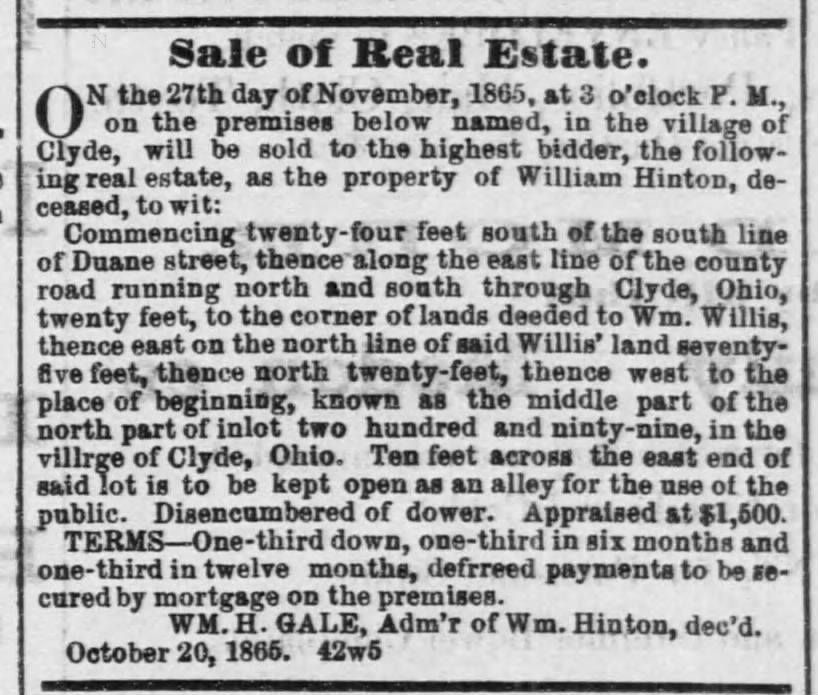 Fremont Weekly Journal, 27 Oct, 1865