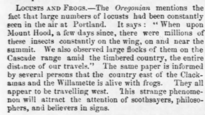 Locusts and Frogs 1859 Mt. Hood