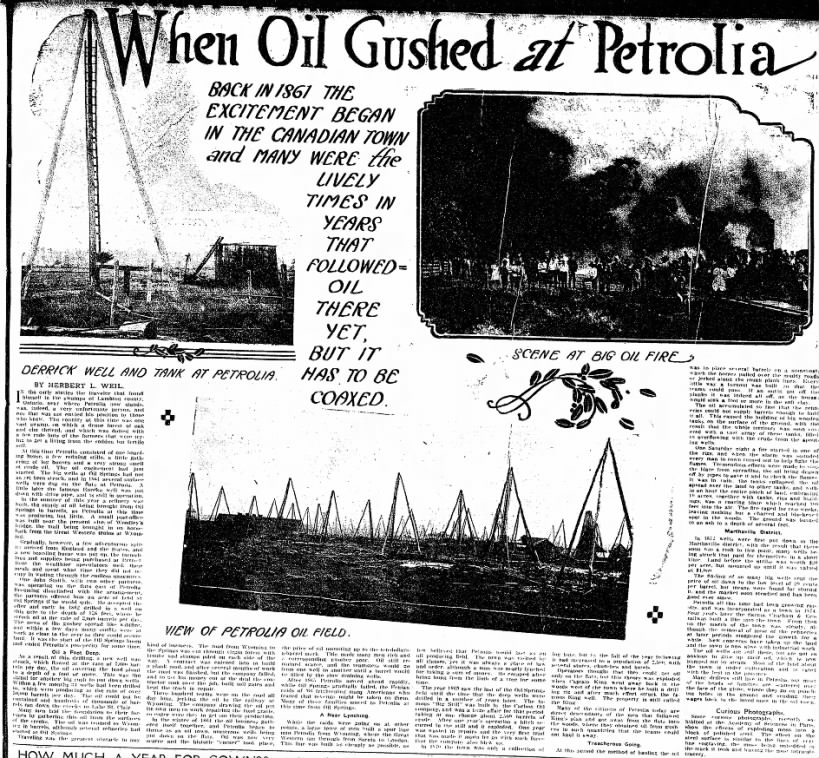 When Oil Gushed at Petrolia