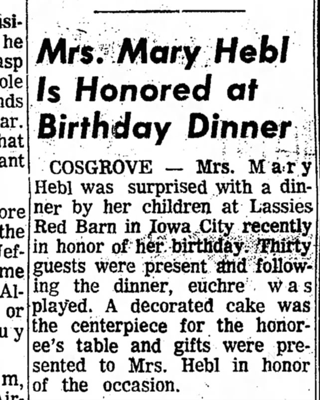 MARY HEBL OCT 16
1968