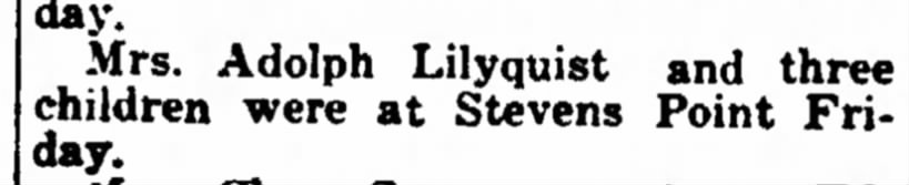 Lilyquist 27 June 1917