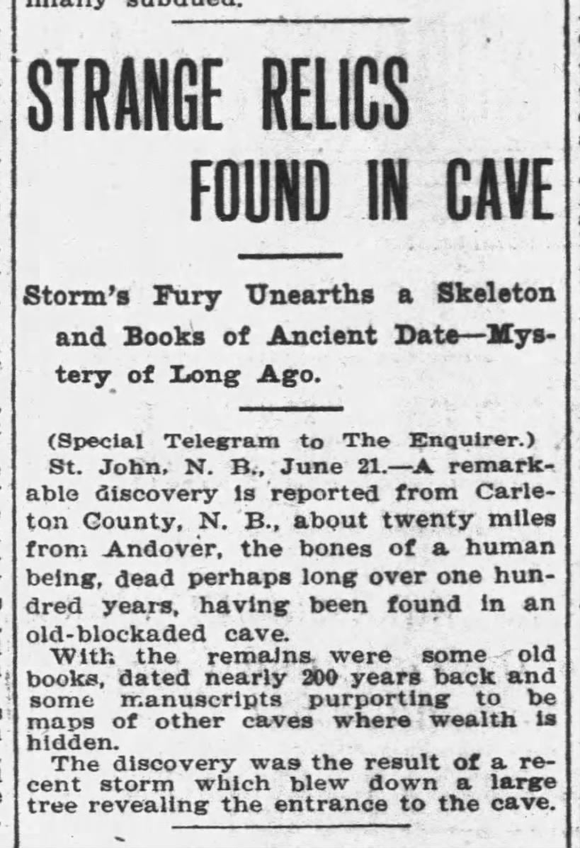 Strange Relics Found in N.B. Cave - Treasure