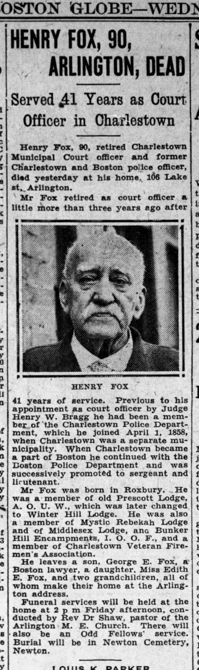 Henry Fox death