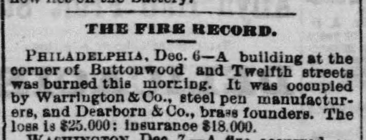 1873 - Warrington Fire