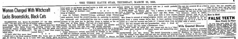 The Terre Haute Star, 23 March 1950, 5.