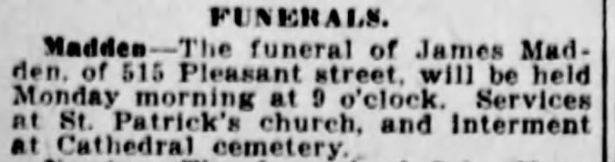 James Madden funeral