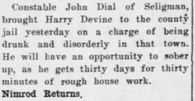 John Dial Seligman Prescott Weekly Journal Miner 22 Sept 1909