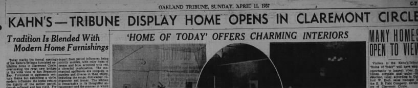 Claremont Circle - Homes April 11, 1937