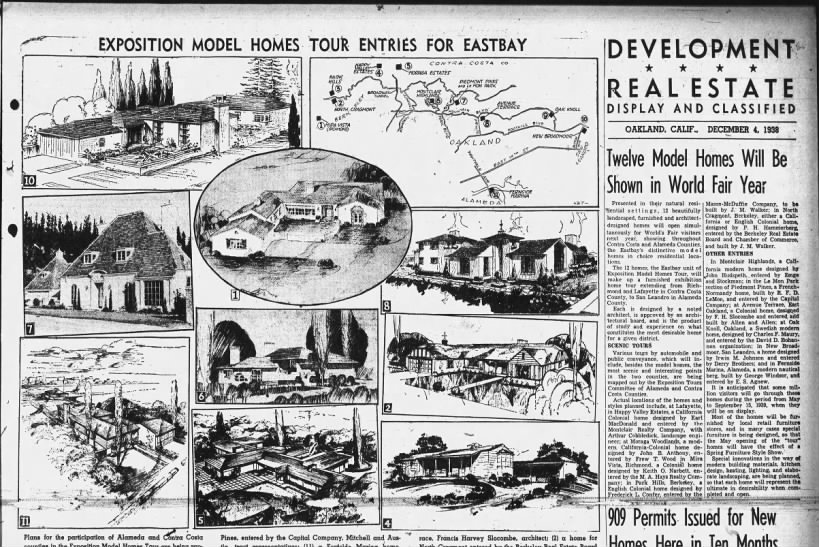 Twelve Model Homes - Oakland Tribune Dec 04, 1938