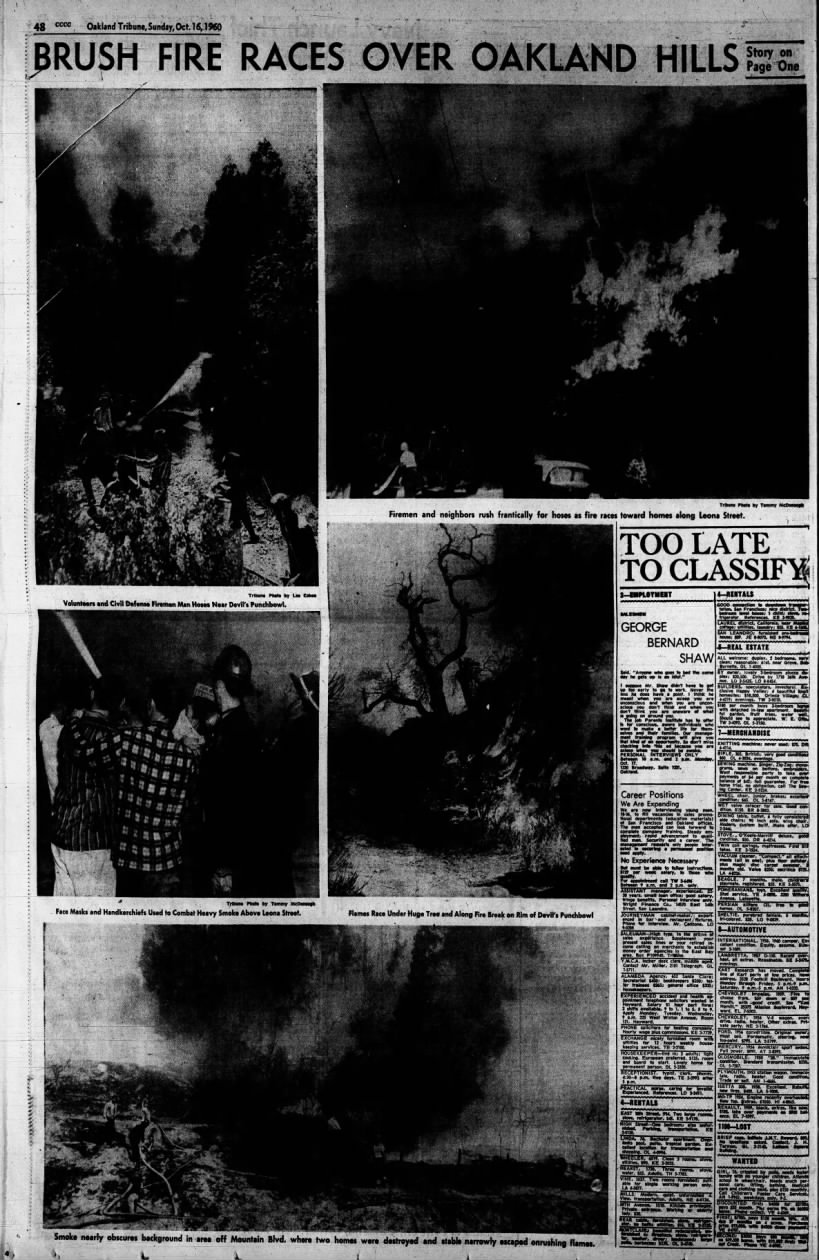 Brush Fire Races Over Oakland Hills - Part 3 Oct 16, 1960