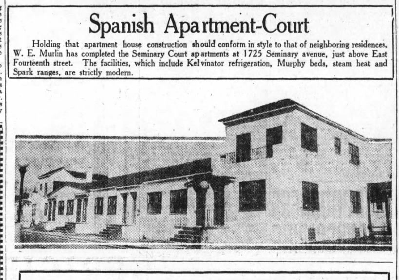 Spanish Apartment Court 1725 Seminary
