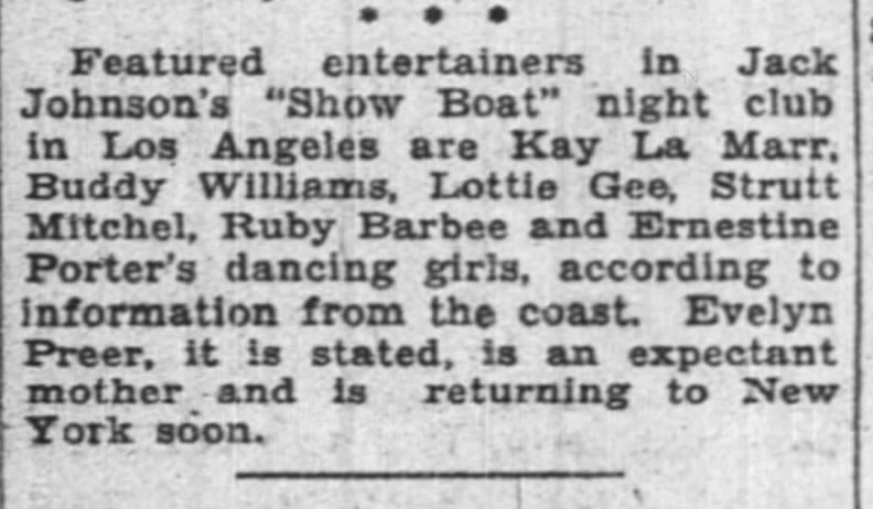 Lottie Gee at the Showboat, The Pittsburgh Courier, 31 Oct 1931, p.19