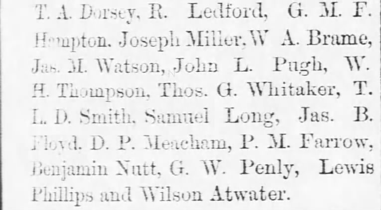 T.L.D. Smith attendance at Minster's Conference 5 Aug 1874