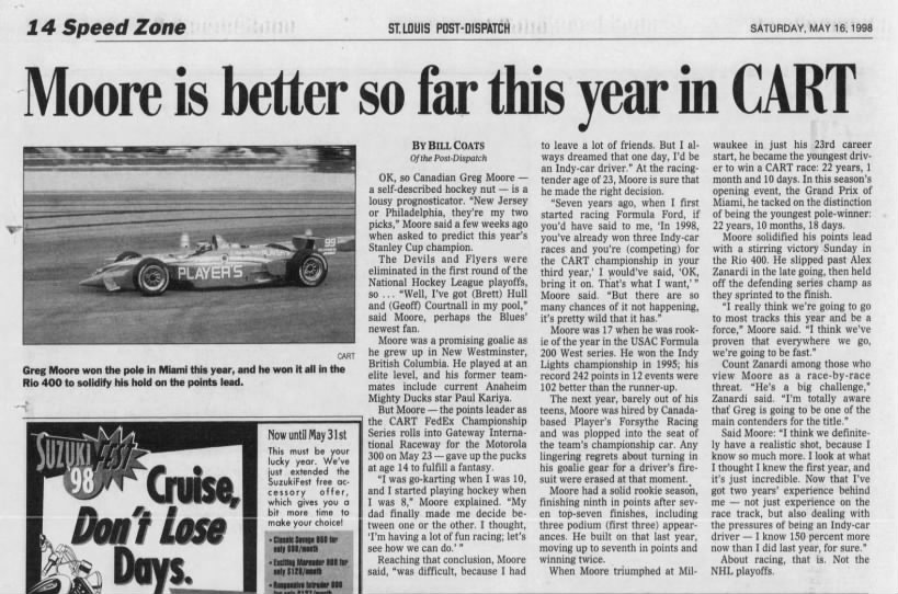 St. Louis Post-Dispatch - Greg Moore - May 16, 1998 - P14
