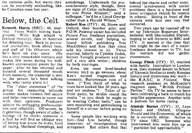 Below, the Celt (The Guardian; 6 March 1966; Page 23)