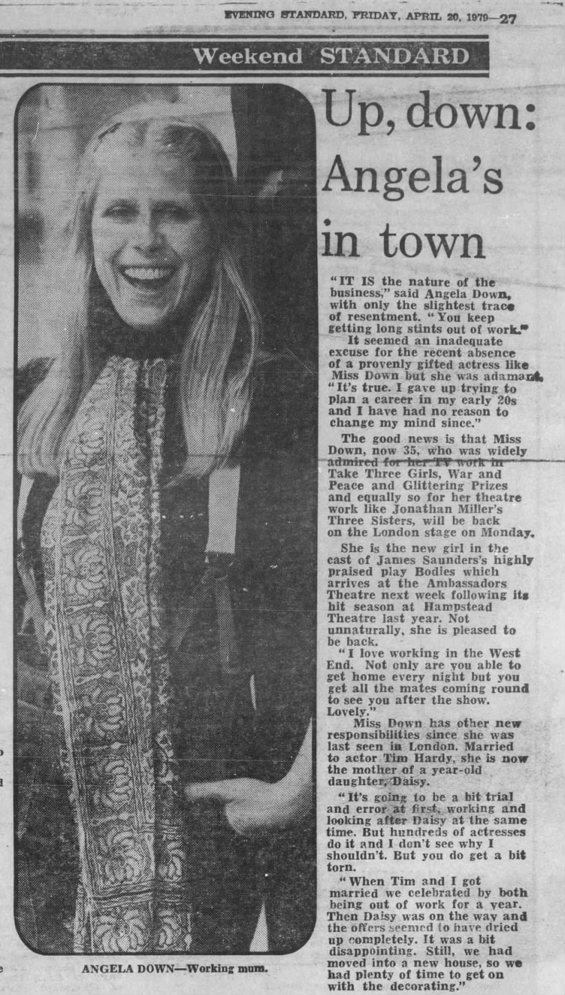 Angela Down 1979 Evening Standard Profile