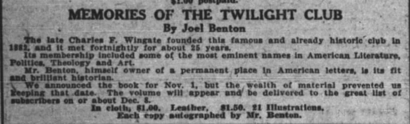 The New York Times
(New York, New York)
5 December 1909  Page 113