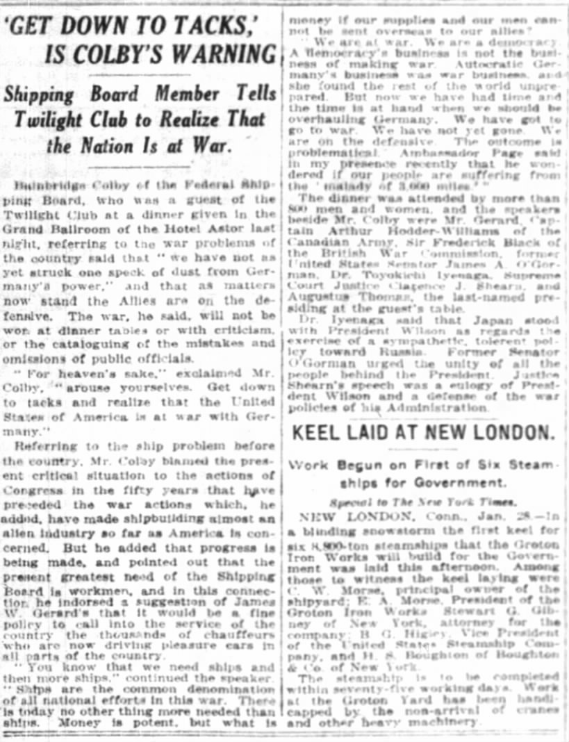 The New York Times
(New York, New York)
29 January 1918  Page 11