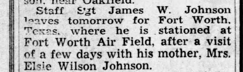 Johnson, John Wilson - 1945