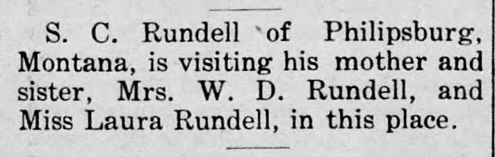 Rundell, S. C. - son of W. D. rundell