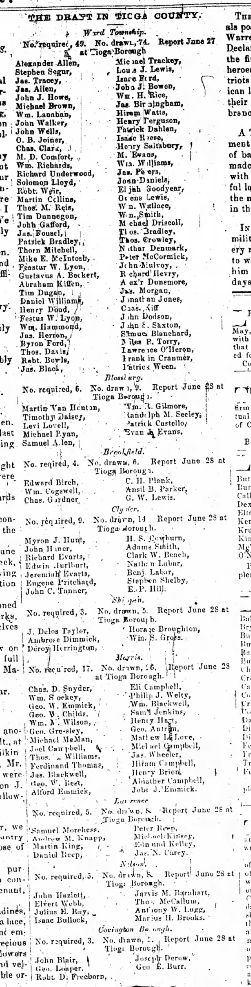 The Tioga County Agitator
Wednesday, June 8, 1864