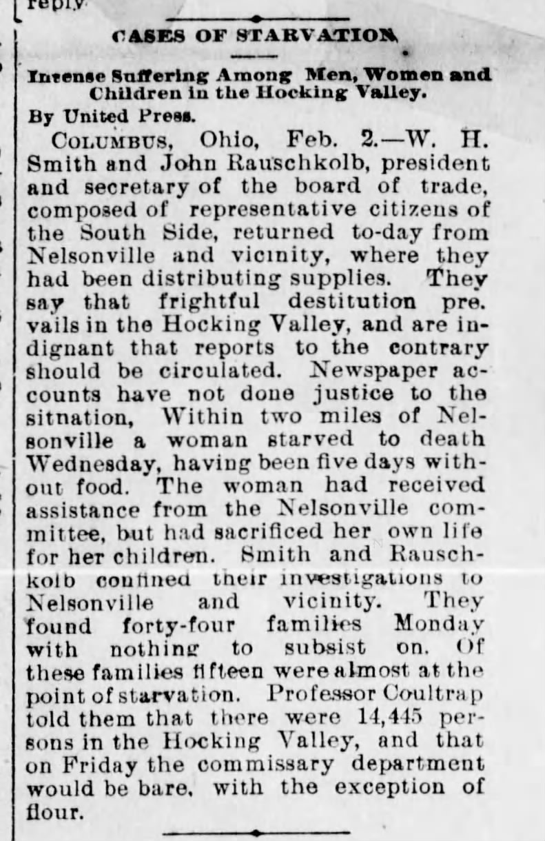 John Rauschkolb - Harrisburg Daily Independent (Harrisburg, Pennsylvania)02 Feb 1895, SatPage 1