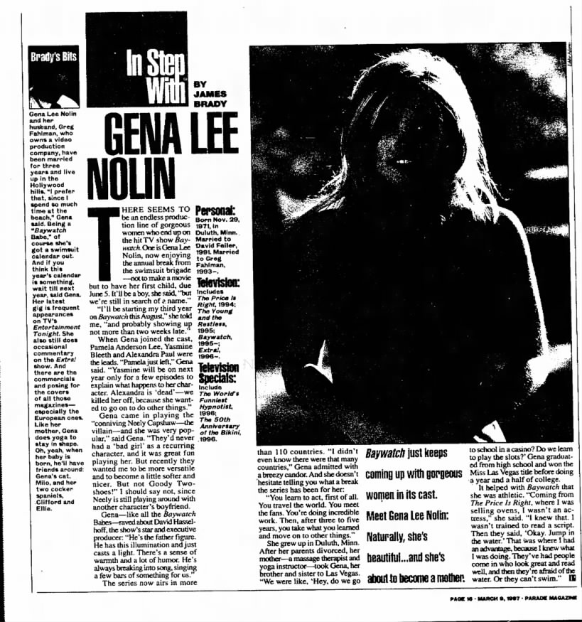 Gena Lee Nolin and Greg Fahlman
March 9, 1997
Del Rio News Herald
Del rio, Texas