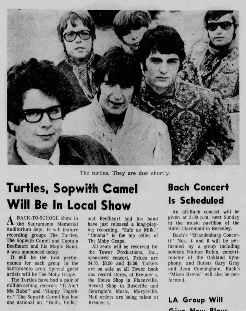 The Turtles at Memorial Auditorium, 1967