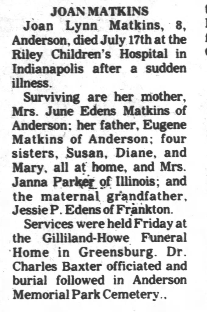 Joan Makins obituary 1970-1978