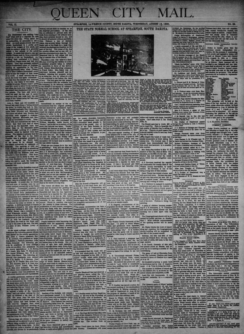 Queen City Mail August 13, 1890
