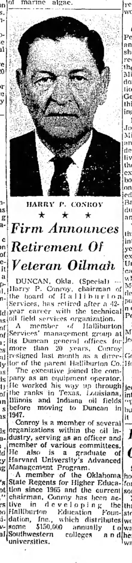 Firm Announces Retirement of Veteran Oilman