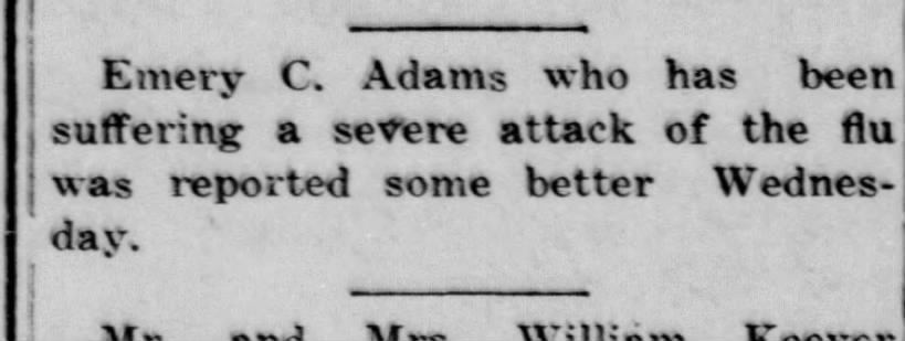 Emery severe flu 1929