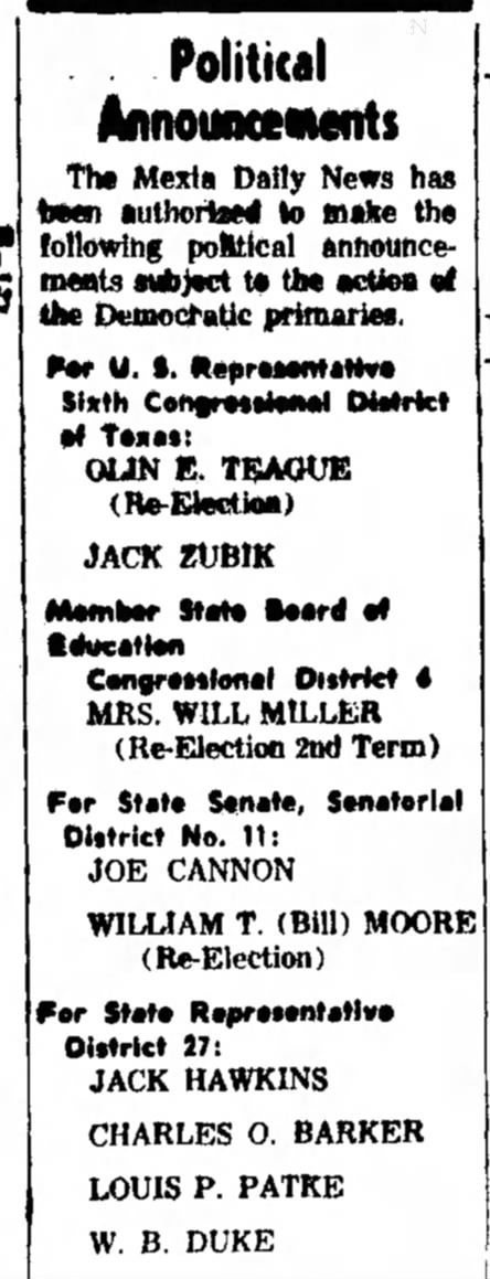 Jack Zubik -- Political Announcement for Congress Sixth Congressional District