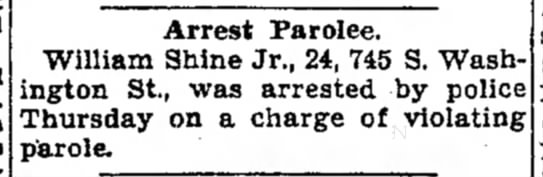William Shine, Jr - parole violation