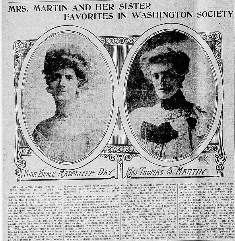 Mrs. Thomas S Martin-Times Dispatch Richmond VA 3-6-1904