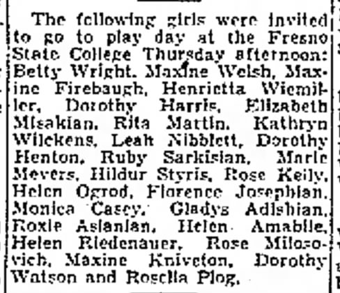 Rosella Plog 5-7-1933