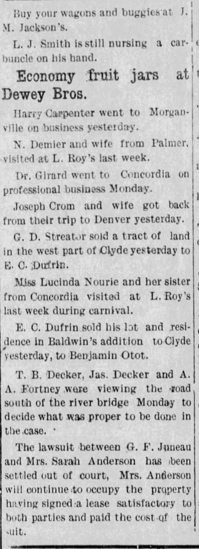 E.C. Dufrin sold lot and residence to Benjamin Otot.