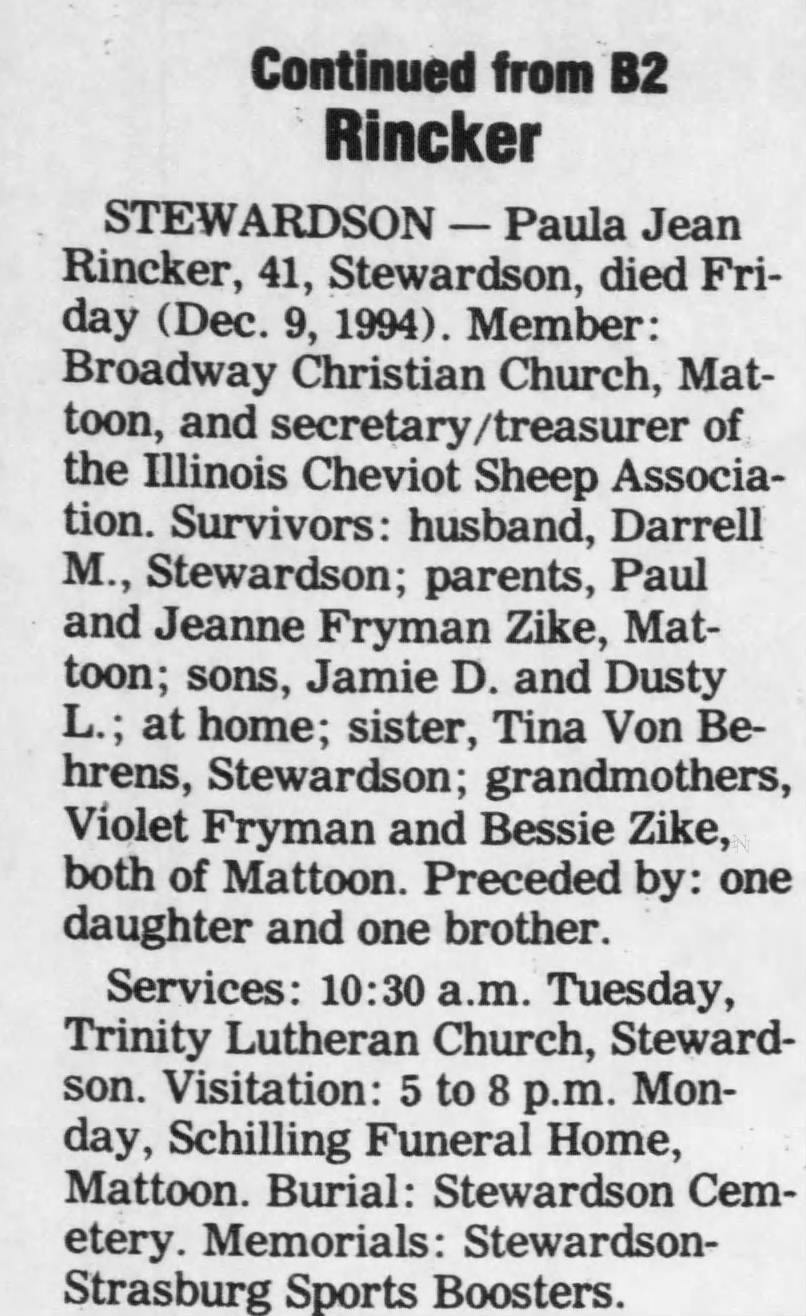 Obituary for Paula Jean STEWARDSON