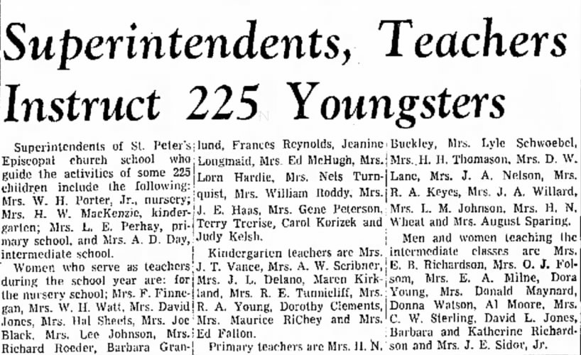 18 Oct 1959--Mom Sunday School teacher