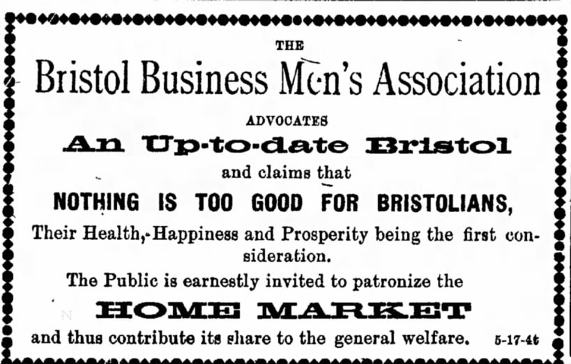 Bristol Business Men's Association 5/24/1906
