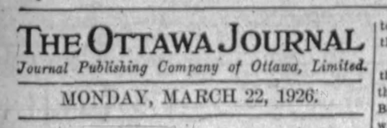 News Head-Road march 22 1926