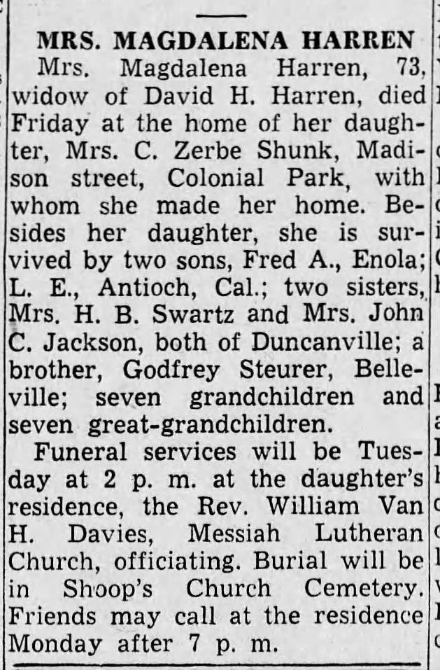 Harrisburg Telegraph 22 May 1943