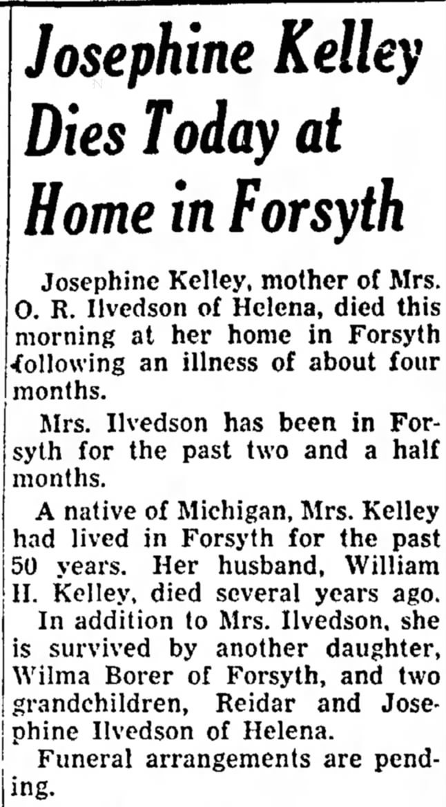 Josephine Ivins Kelley obituary