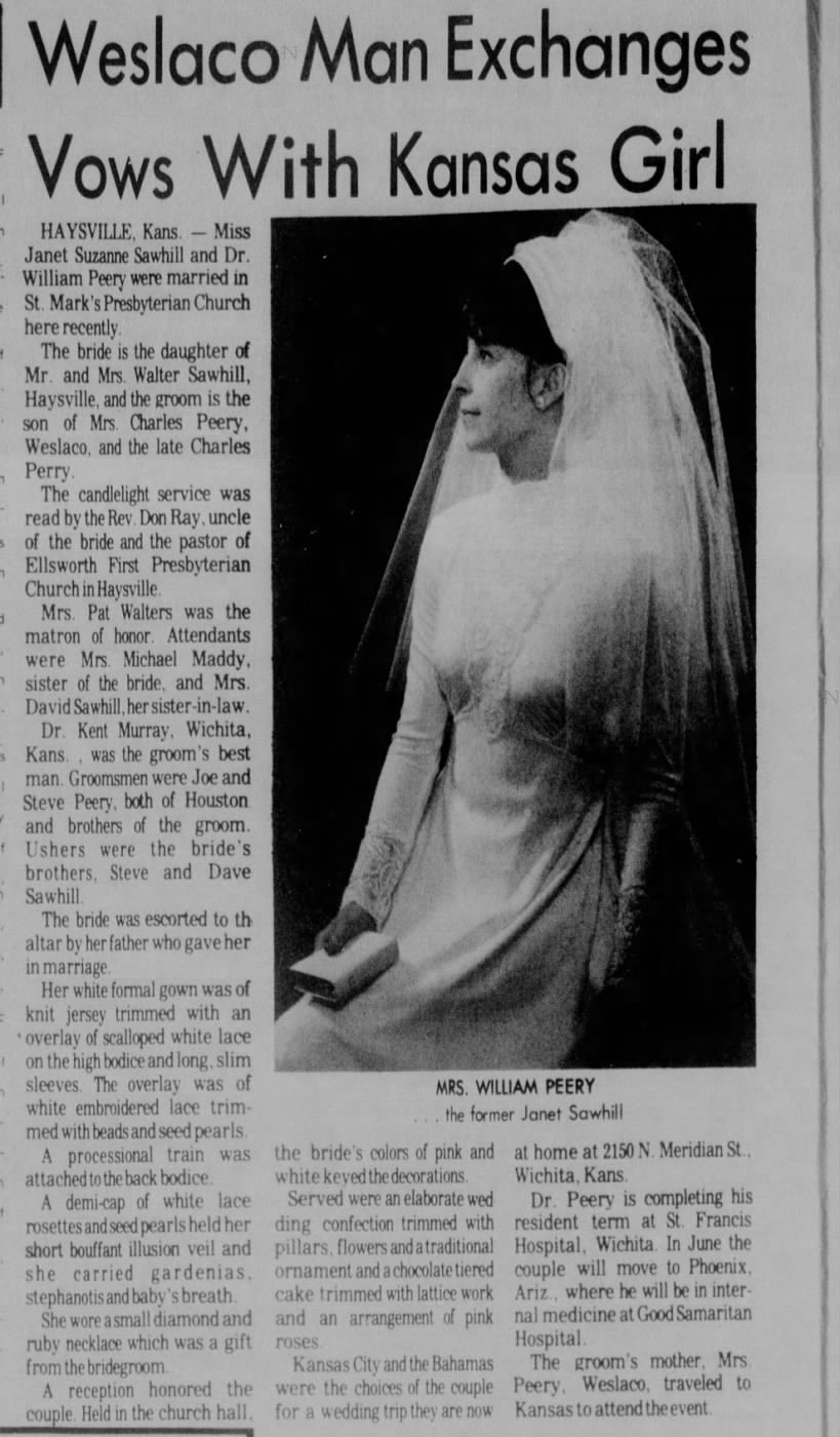 William Peery Marries  - VMS Feb 22 1976